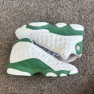 Jordan Green and White Athletic Shoes